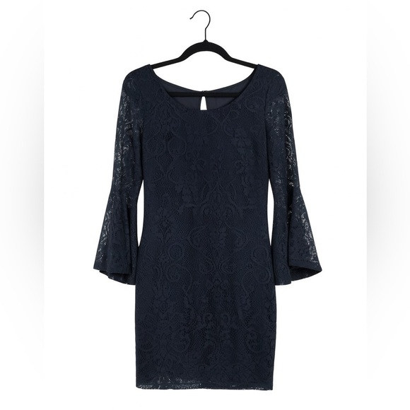 BCX Dresses & Skirts - Bcx Size Small Navy Lace Dress. Excellent Condition. 28” Waist, 33” Length